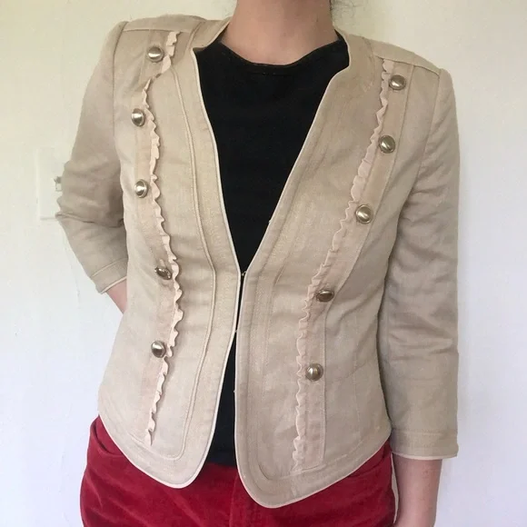 White House Black Market Tan Blazer - Picture 2 of 6